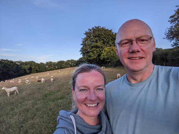 Sheep Spell Good Life for City Commuter Couple